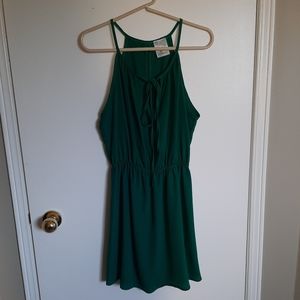 Green mini dress